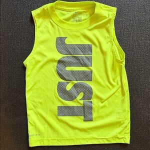 Nike Kids Neon Yellow Dri-FIT Tank Top